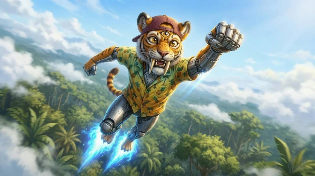 Saber — cyborg saber-toothed tiger